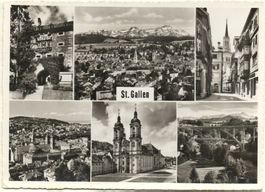 6-Bild-AK ST. GALLEN