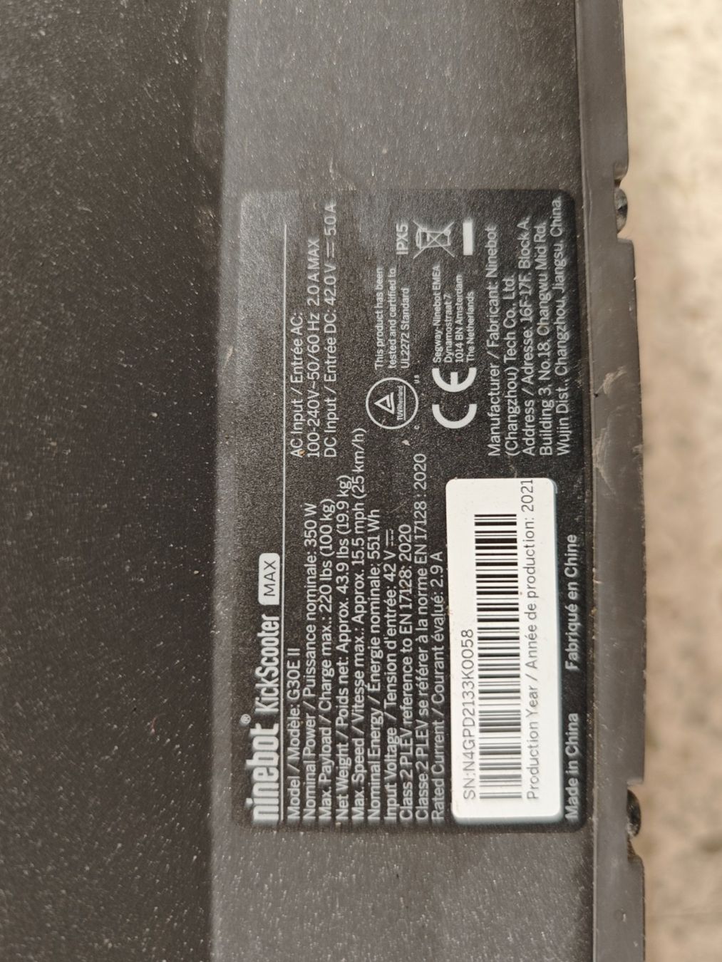 Segway Kickboard: Segway-Ninebot KickScooter MAX G30E II – Usato da Bern venduto da rgbe_buha 5