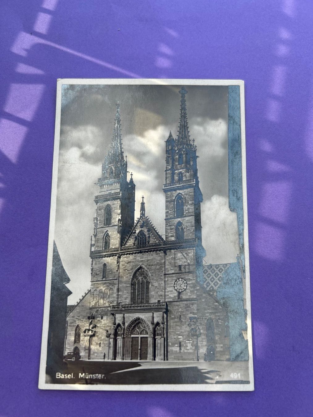 Ansichtskarten: Basel, Münster alte Ak, 1936 – Gebraucht aus Hefenhofen von Bierinder