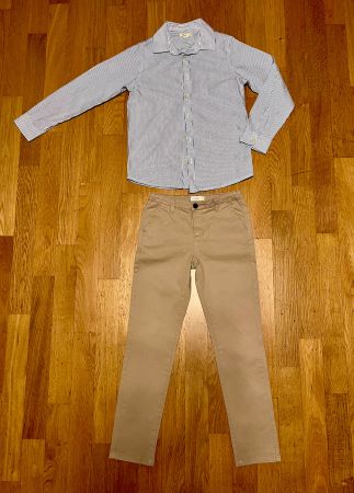 Sfera Kids Kinder Set: Hemd & Khaki Hose für 9/10j Jungs