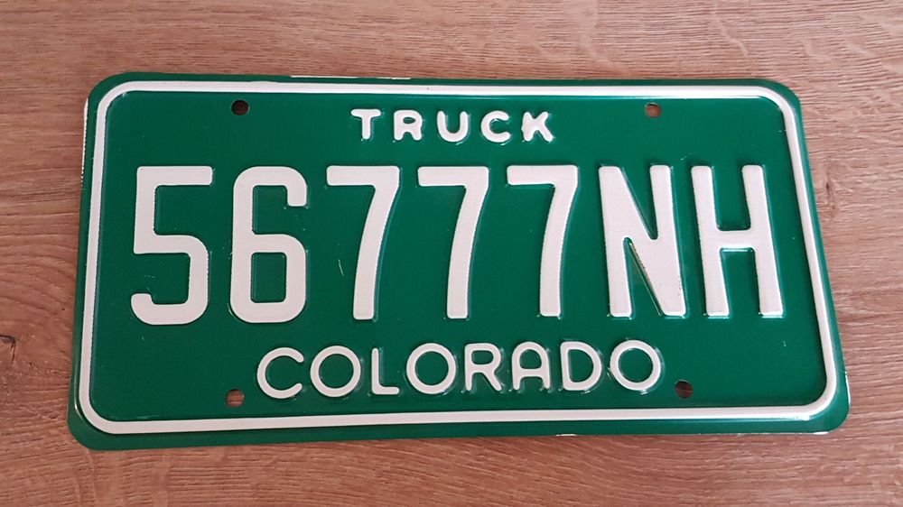 Vintage Colorado Rec Truck Plaques dimmatriculation Une paire