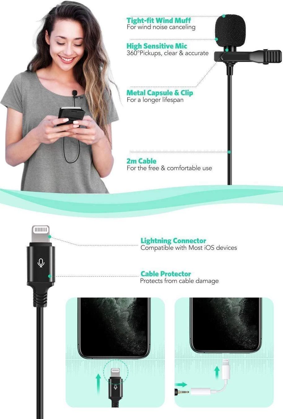 Mikrofone: Microphone Clip Enregistrement lightning – Neu und originalverpackt aus Morges von DigiAC 3