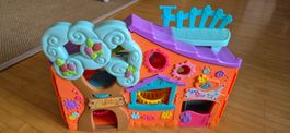 Vintage 2008 Littlest Pet Shop Orange Clubhouse Playset