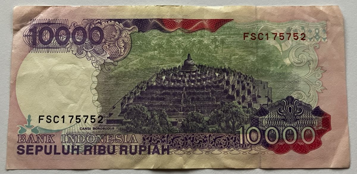 Banconote: Indonesien 10‘000 Rupiah 1992 – Usato da Algetshausen venduto da Carrhard 1