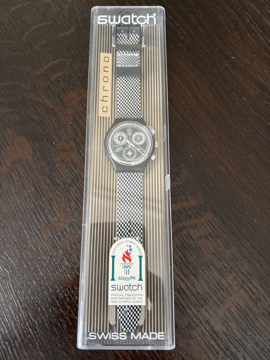Swatch Orologi: Swatch Chrono (SCB116) Chess – Nuovo e nell'imballaggio originale da Künten venduto da Spike17