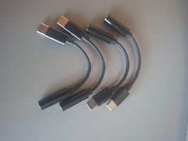 USB Typ C zu 3.5mm Kopfhörer Jack Aux Adapter / 4 Stk.