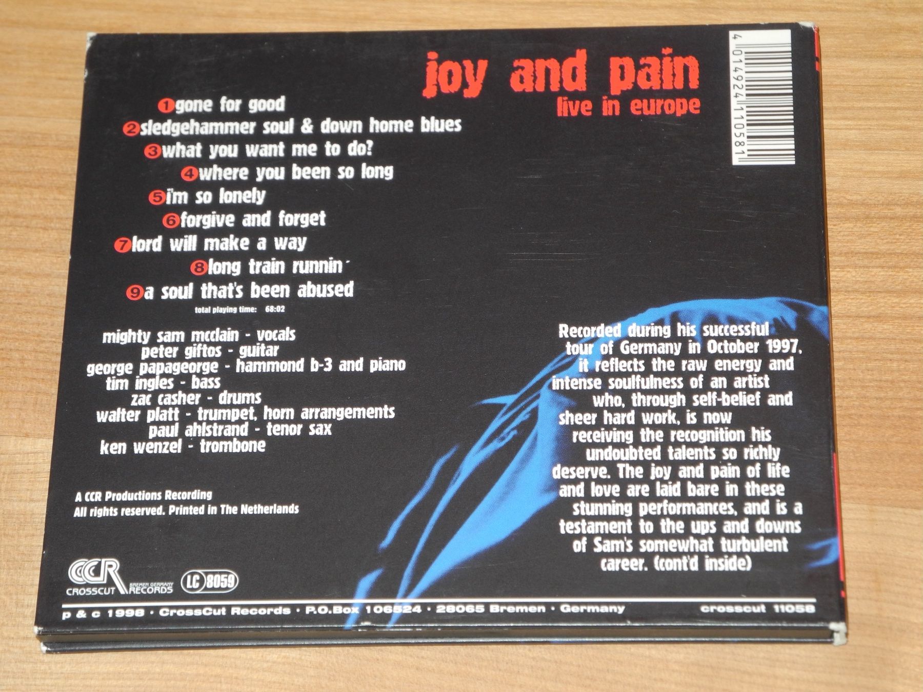 CD: MIGHTY SAM MCCLAIN - JOY AMD PAIN - CCR – Nuovo (secondo la descrizione) da Fahrwangen venduto da Swirl2 2