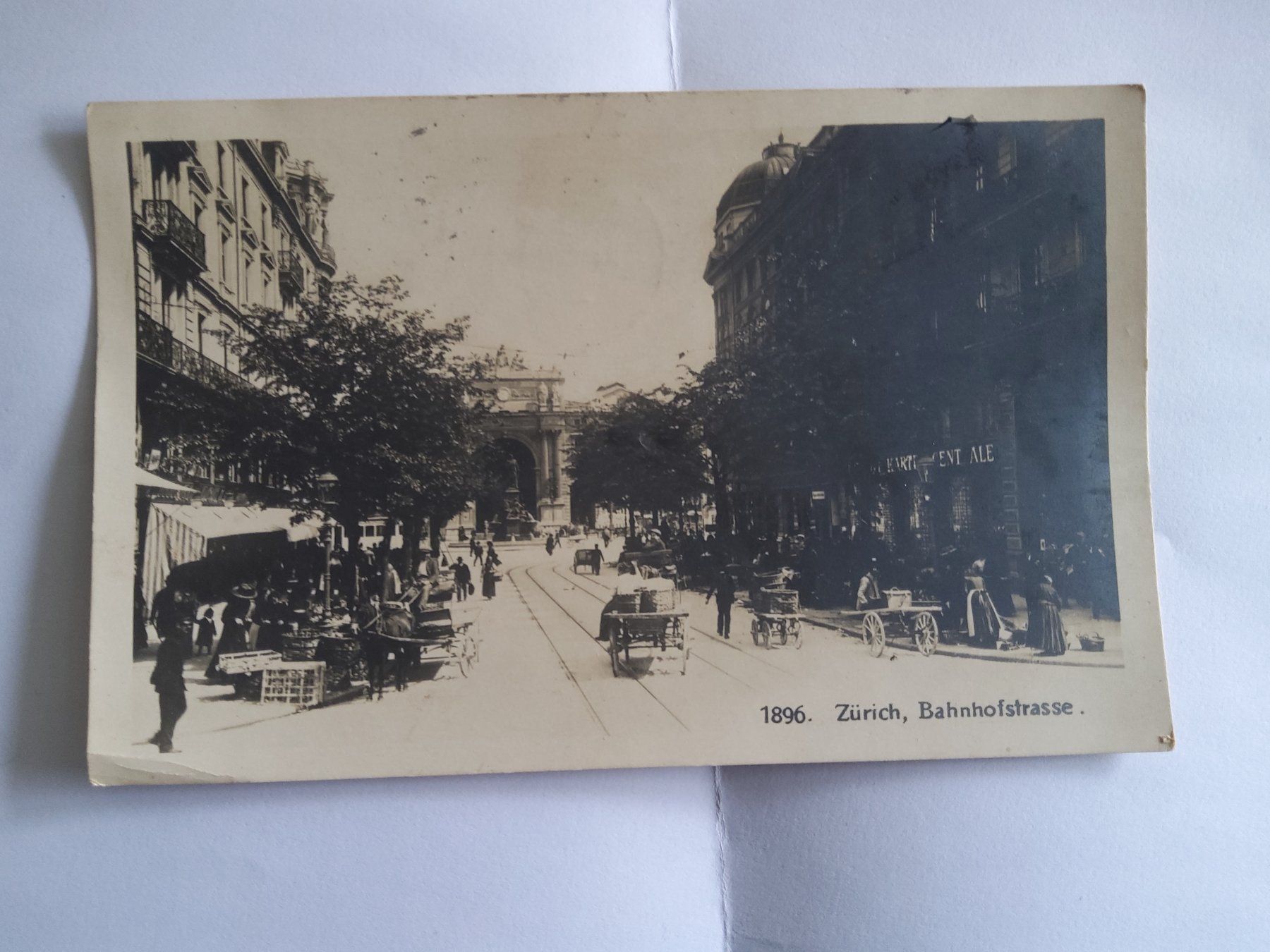 Cartoline postali: Zürich Bahnhofstrasse 1925 – Usato da Bischofszell venduto da Joachim-115