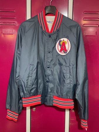 VINTAGE CHALK LINE LOS ANGELES ANGELS SATIN JACKET SZ: L