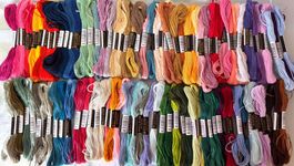 100 x Garn Stickgarn Armbändeli Knüpfen Basteln gratisNadeln