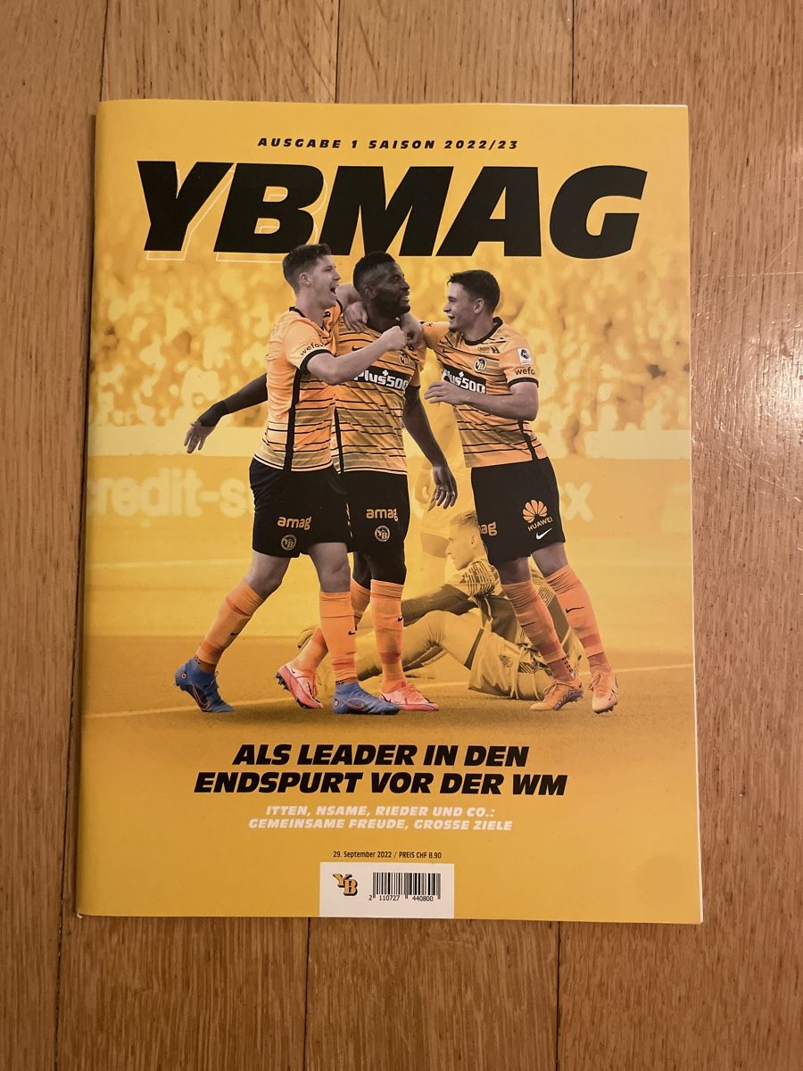 Riviste & Magazine: YBMAG - Ausgabe 1 Saison 2022/23 – Nuovo e nell'imballaggio originale da Bern venduto da gelbepunkte