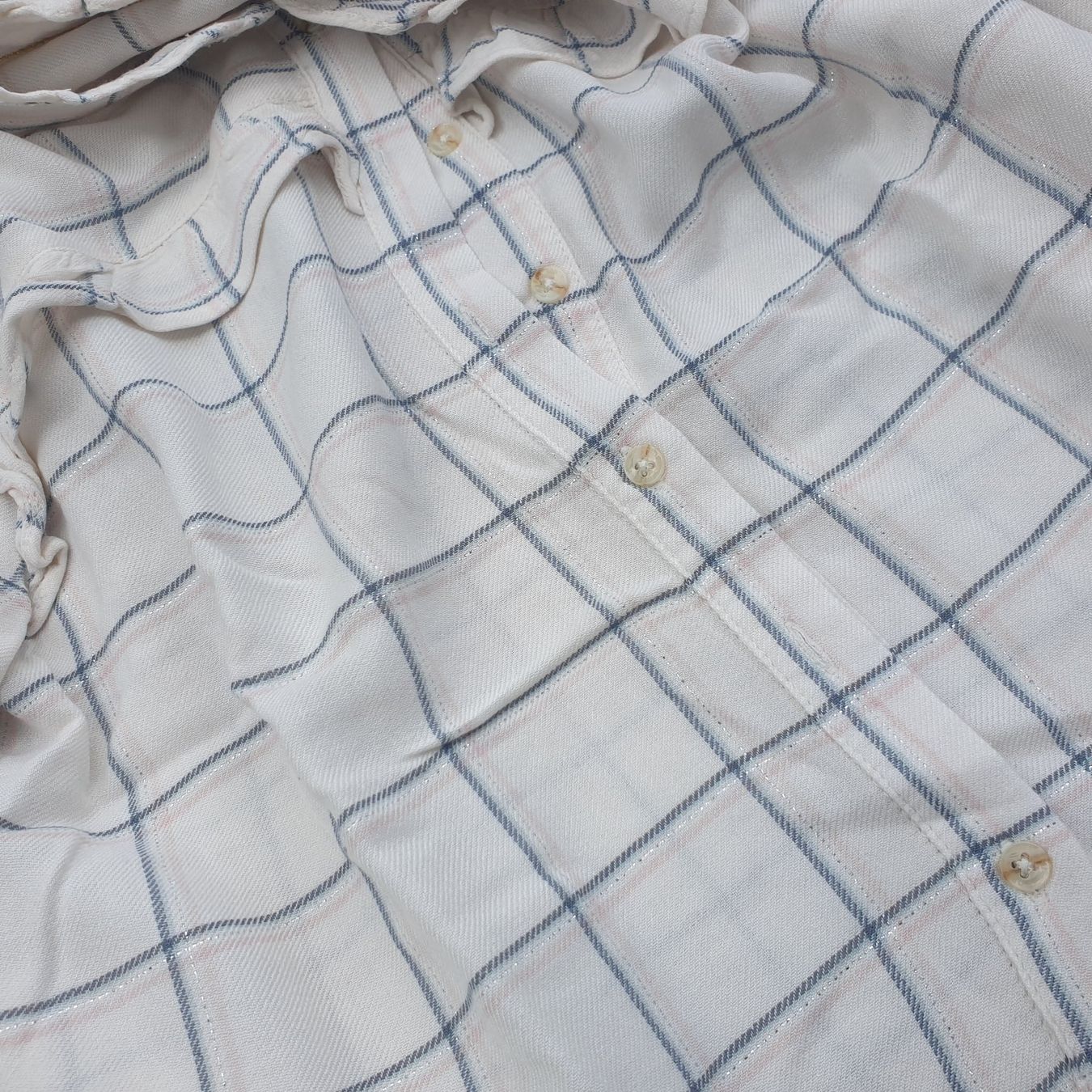 C&A Camicette: Bluse kariert mit Rüschen, Grösse 36, C & A – Usato da Malters venduto da burzi 2