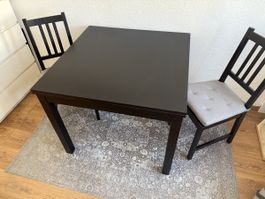 IKEA Küchentisch ausziehbar - BJURSTA (schwarz) inkl. Stühle