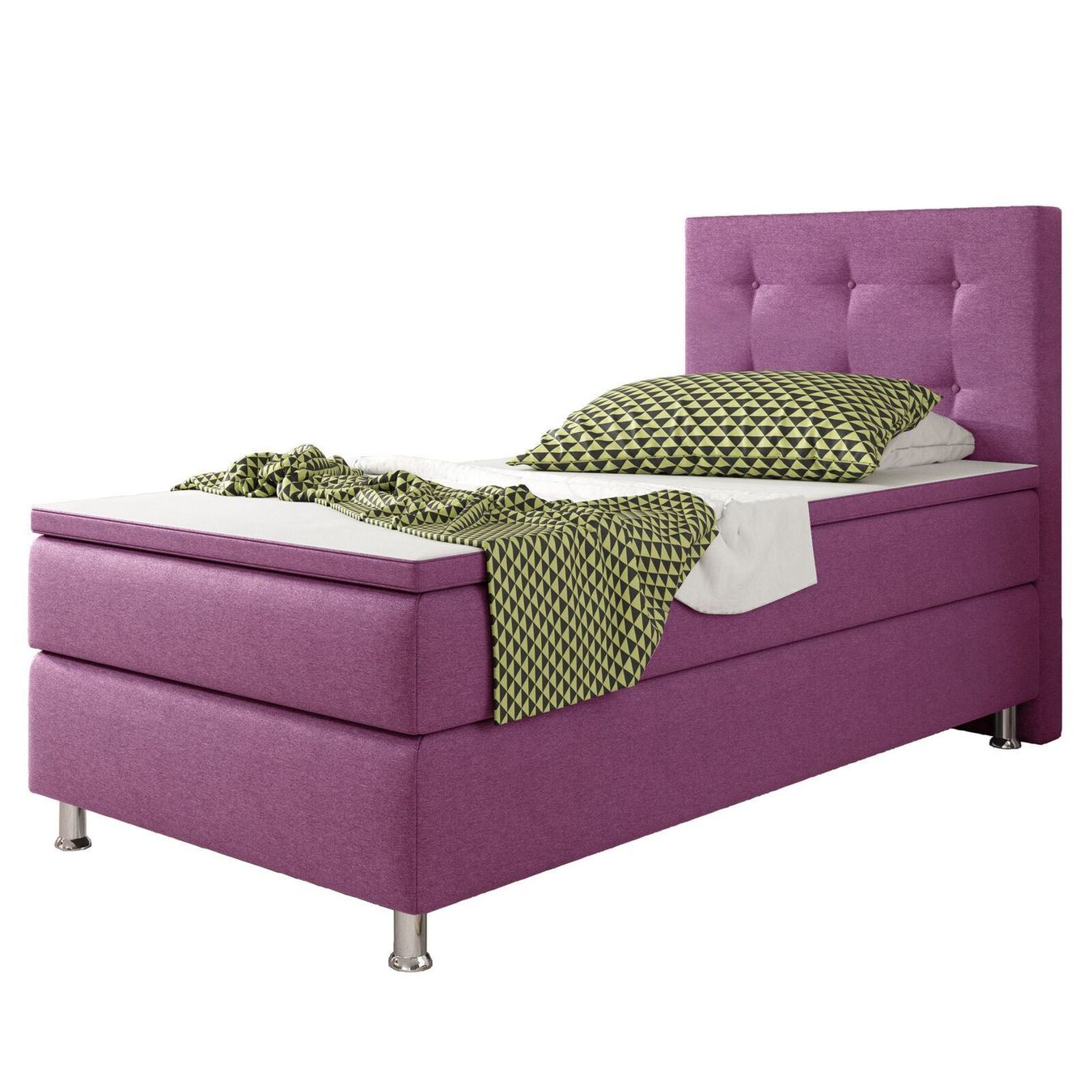 Letti: Boxspringbett 90x200 Rosa Hotelbett Einzelbett Bett – Nuovo e nell'imballaggio originale da Wallenwil venduto da toesstal-vertrieb 3