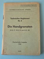 Schweizer Armee Tech Reglement Nr8 Die Handgranaten 17/19/40