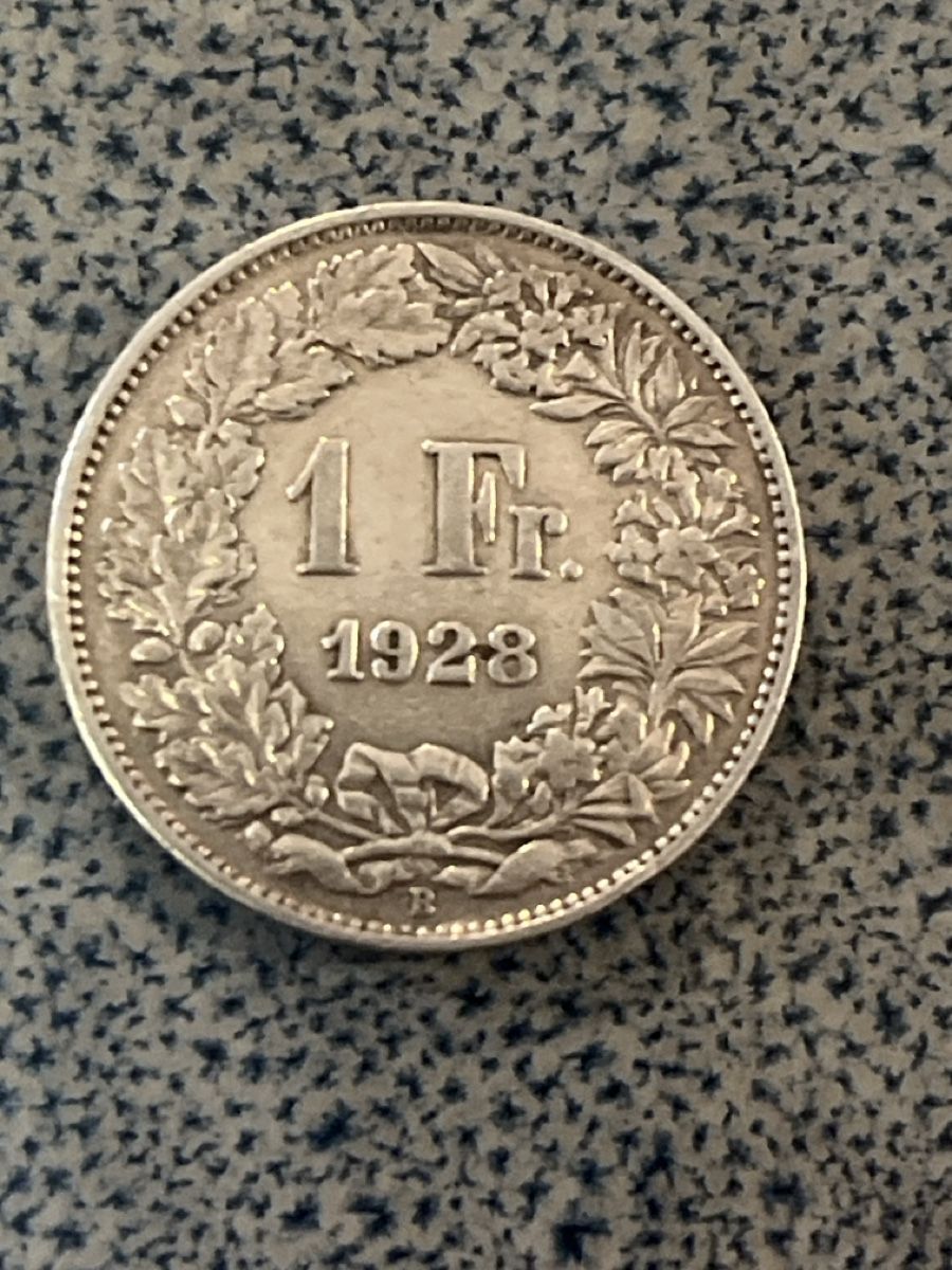Tutti le monete: Un franc 1928 B – Usato da Prangins venduto da Rodard8