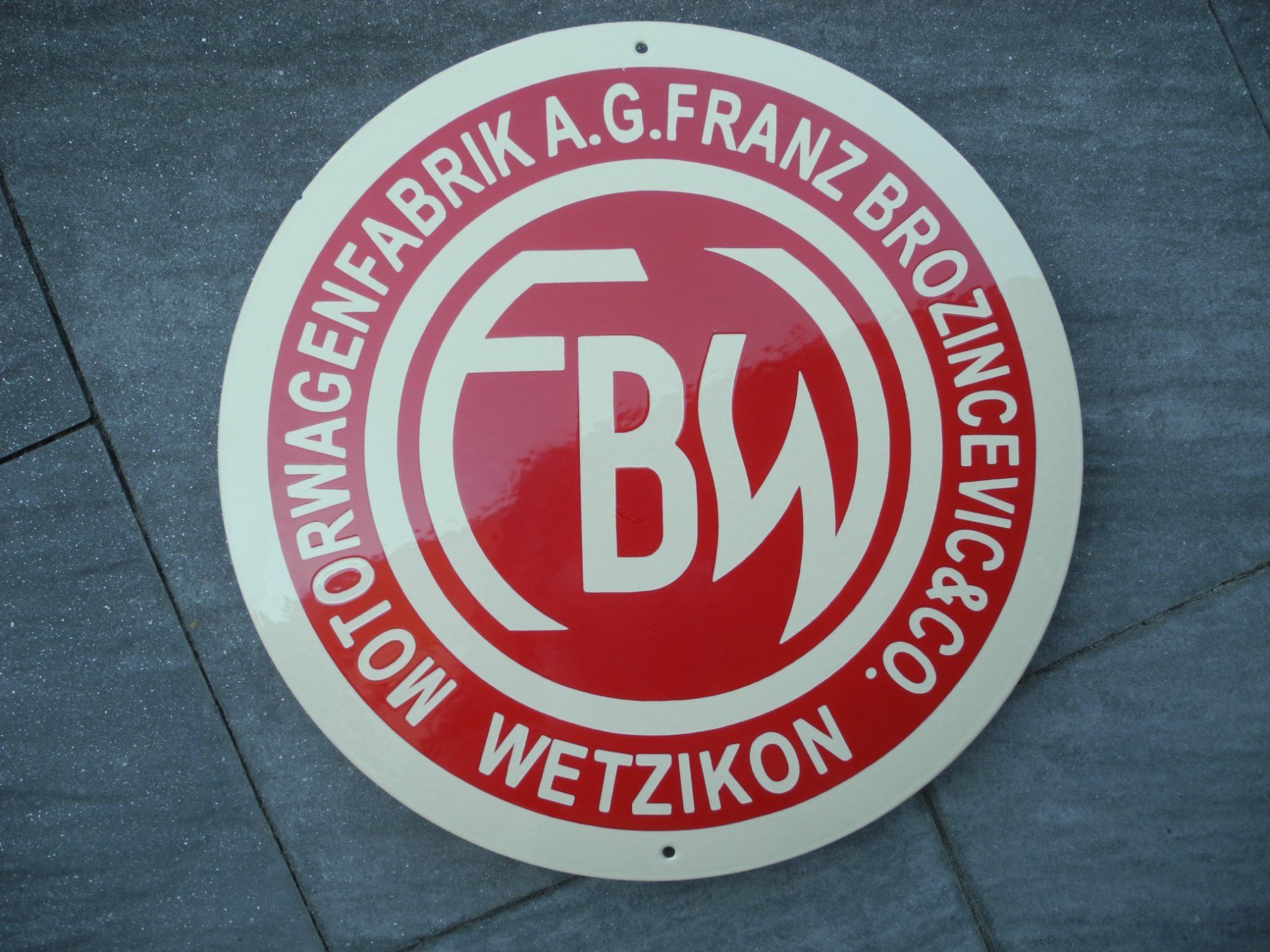 Insegne: GROSSES FBW EMAILSCHILD – Nuovo (secondo la descrizione) da Reinach AG venduto da Huckleberrysix