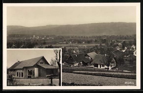 Cartoline postali: Dintikon, Landw. Genossenschaft, Totalan – Usato da Berlin venduto da bartko-reher