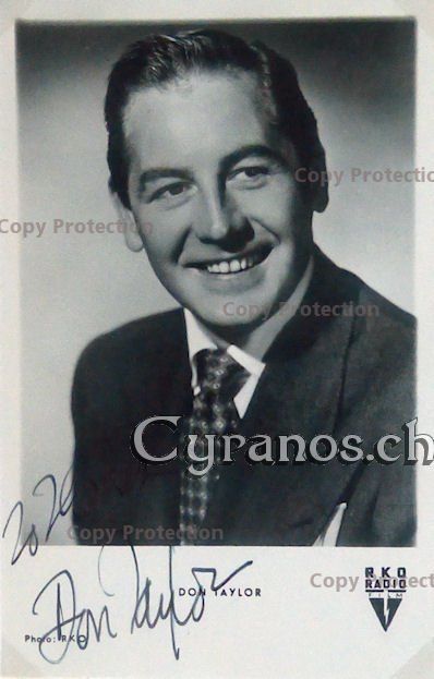 Autografi: Don Taylor (1920-1998) Schauspieler - Autogramm – Usato da Dietikon venduto da cyranos1