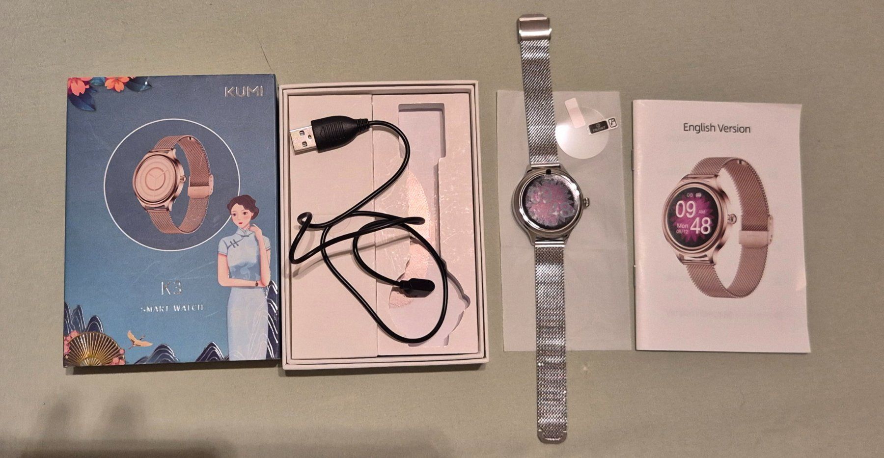 Smartwatch: KUMI Smartwatch K3 Silber – Nuovo e nell'imballaggio originale da Windisch venduto da LaubAir 3