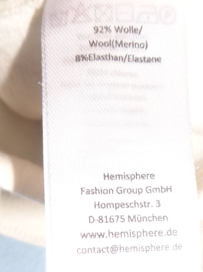 Hemisphere Pullover & Sweatshirts: Pullover mit Rollkragen, weiss, Gr.S, 92% Merinowolle – Neu (gemäss Beschreibung) aus Tafers von kor_jf9w 1