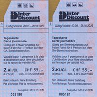 Tageskarte / Carte journaliere SBB 55 Fr.