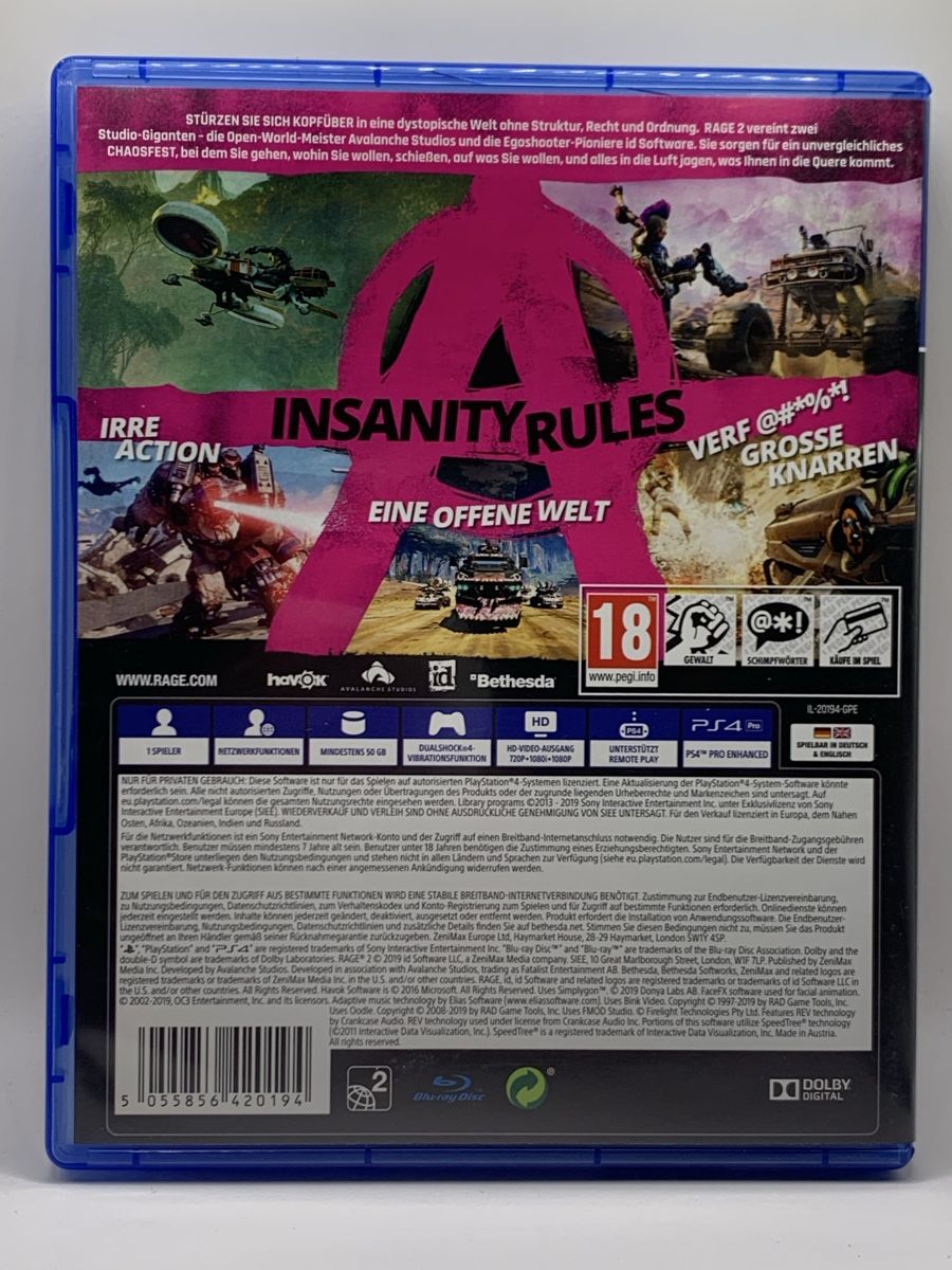 Sony Giochi: Rage 2 - PS4 – Usato da Ostermundigen venduto da RG-Collector 1