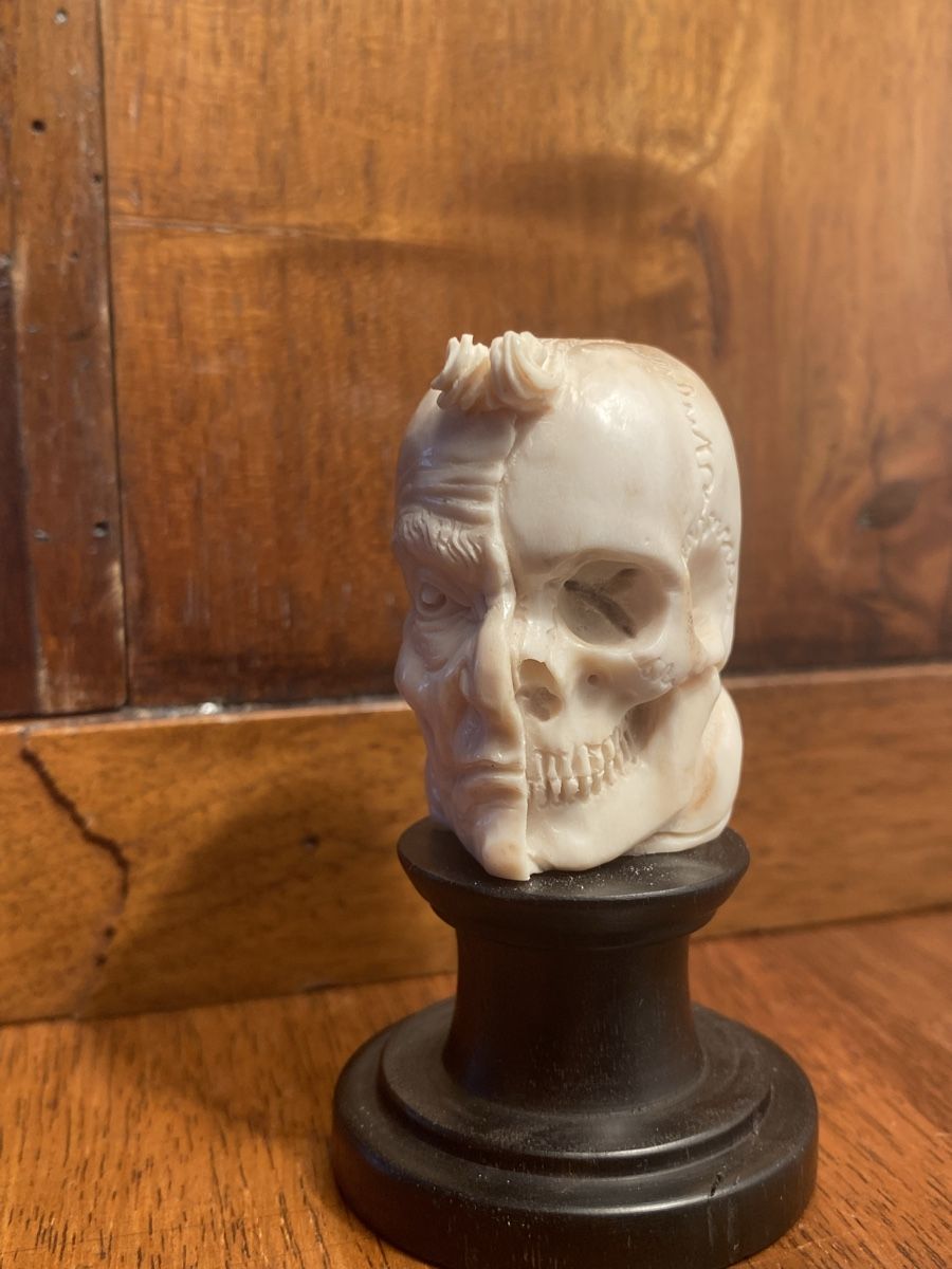 Sculture & Statue: Memento Mori Hirschhorn geschnitzt  – Usato da Berikon venduto da Samurai67ch 4
