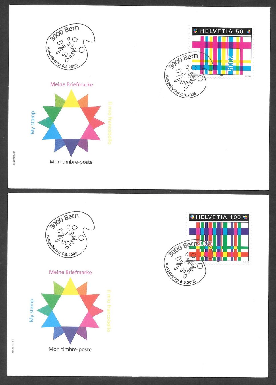 Alle Briefmarken: 2 FDC 1179 - 1180 Serie Einzelmarken ET Bern 6.9.2005 – Neu (gemäss Beschreibung) aus Olten von clotaldi