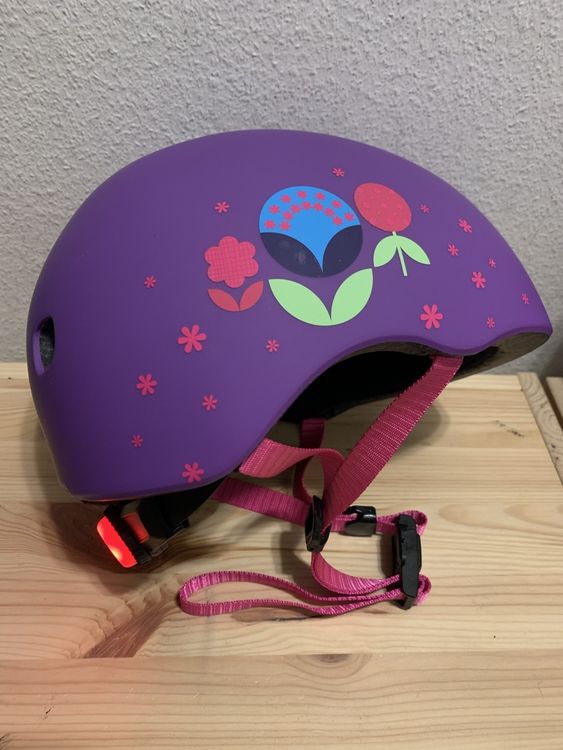 Casque Vélo Casr Glow Avec Led Et Visiere Rose M