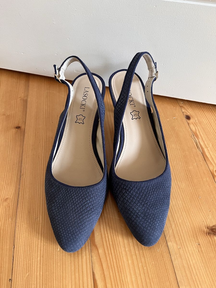 Scarpe da donna: Lasocki Slingpumps, Gr. 37, Dunkelblau – Usato da Basel venduto da fri_9wvb 1