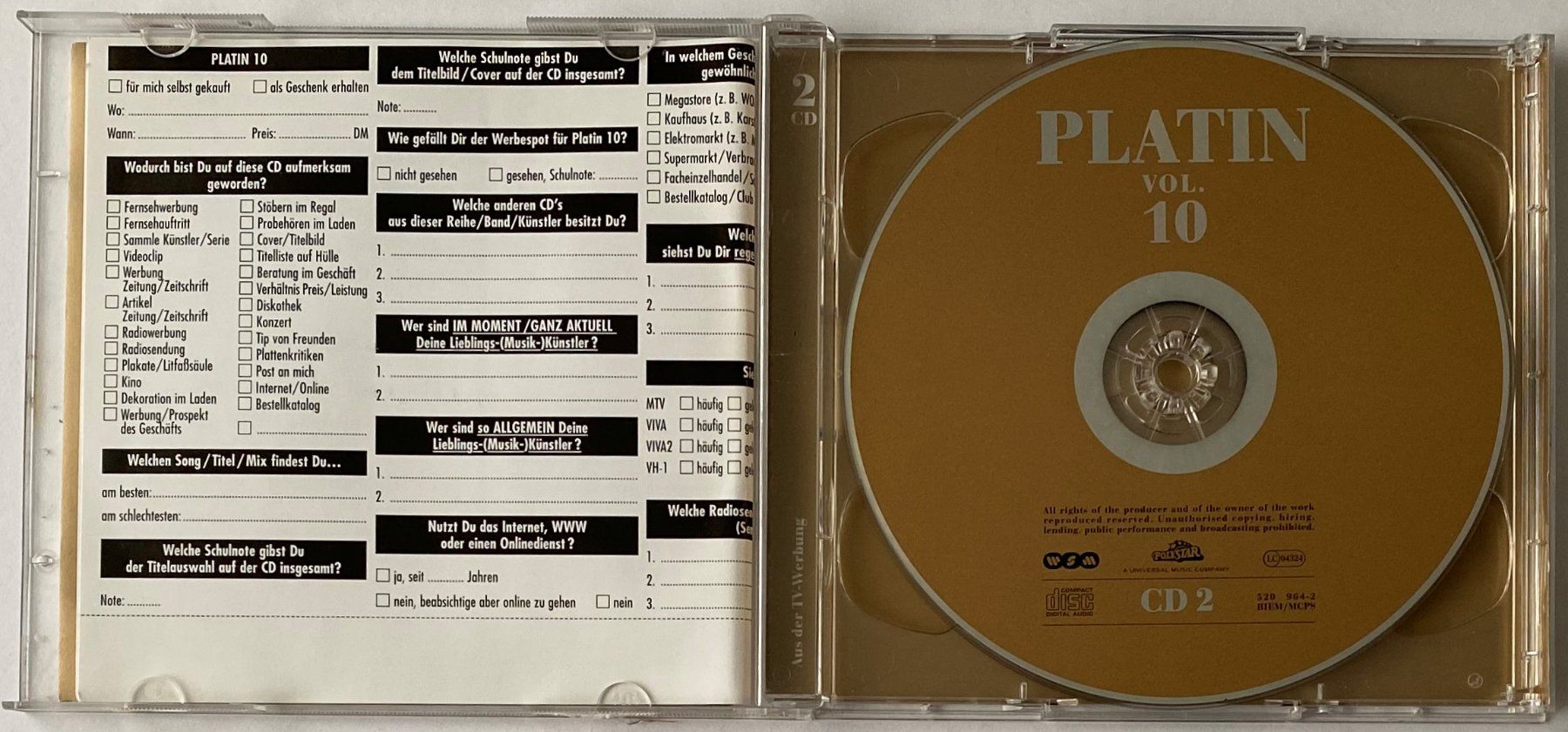 CDs: Platin Vol. 10 – Gebraucht aus Flums von Asquillo 2