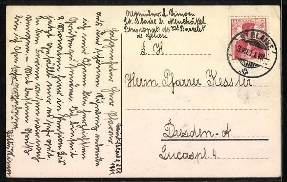 Cartes postales: Neuchâtel, Vue générale avec les Alpe – D'occasion à Berlin par bartko-reher 1