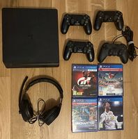 Ps4 + 4 manettes + 4 jeux et un casque gaming