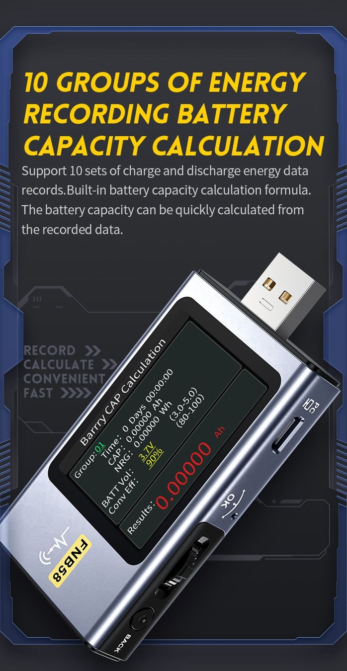 Misurare: FNB58 USB Tester - Multimeter Voltmeter Ammeter Bluetooth – Nuovo e nell'imballaggio originale da Romanshorn venduto da pfimex 5