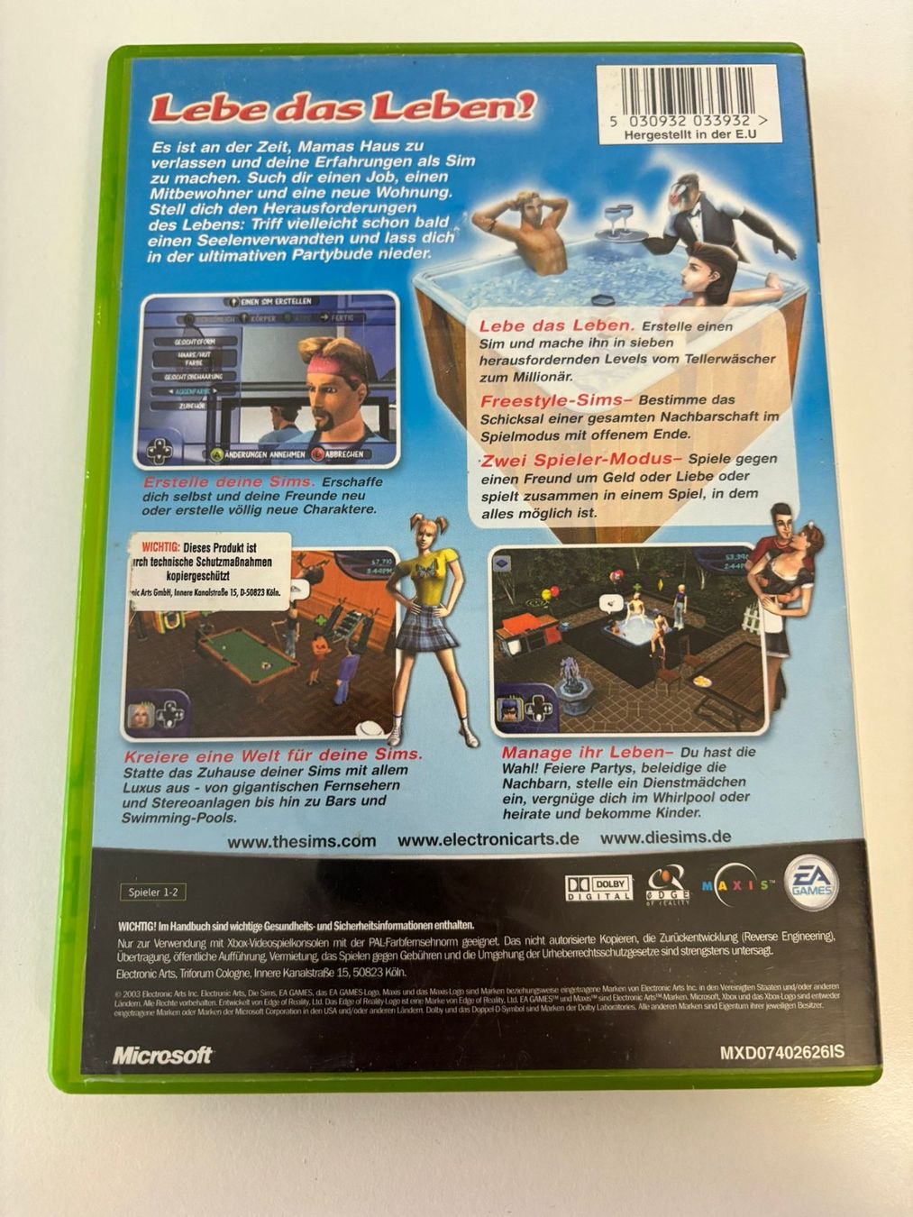 Giochi: Die Sims (XBOX) – Usato da Herisau venduto da Seyashop1 2