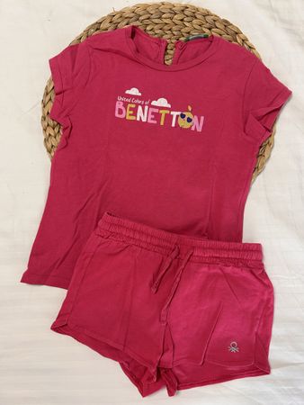 Ensemble short et t-shirt, fille, 5 ans, Benetton