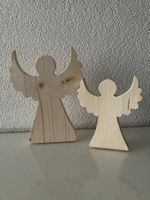 Engel aus Holz, 2er Set, Handarbeit, Dekoration