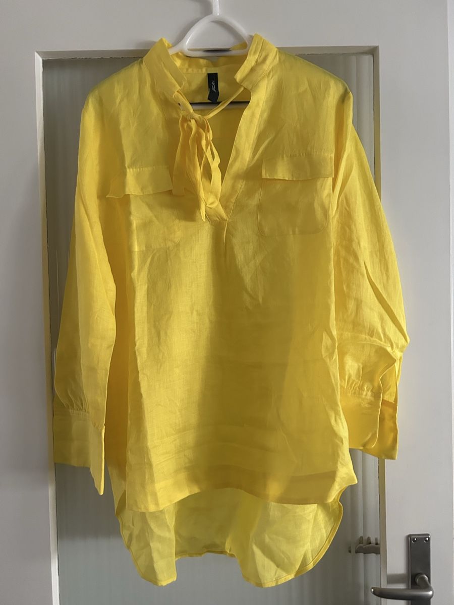 Marc Cain Camicette: Marc Cain Bluse gelb Grösse 48 – Usato da Allschwil venduto da meeresperle