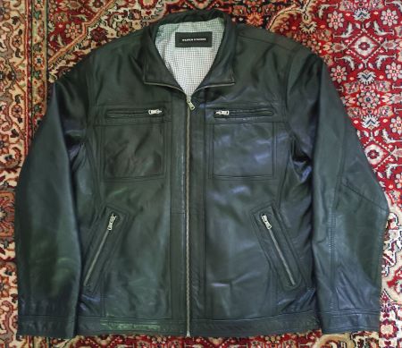 Lederjacke Warren&Parker M schwarz Blouson cuir noir Giubbot