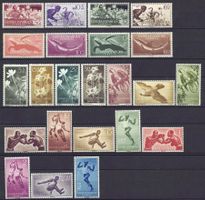 Span Guinea 1954-1958 5 kompl Sätze postfrisch**