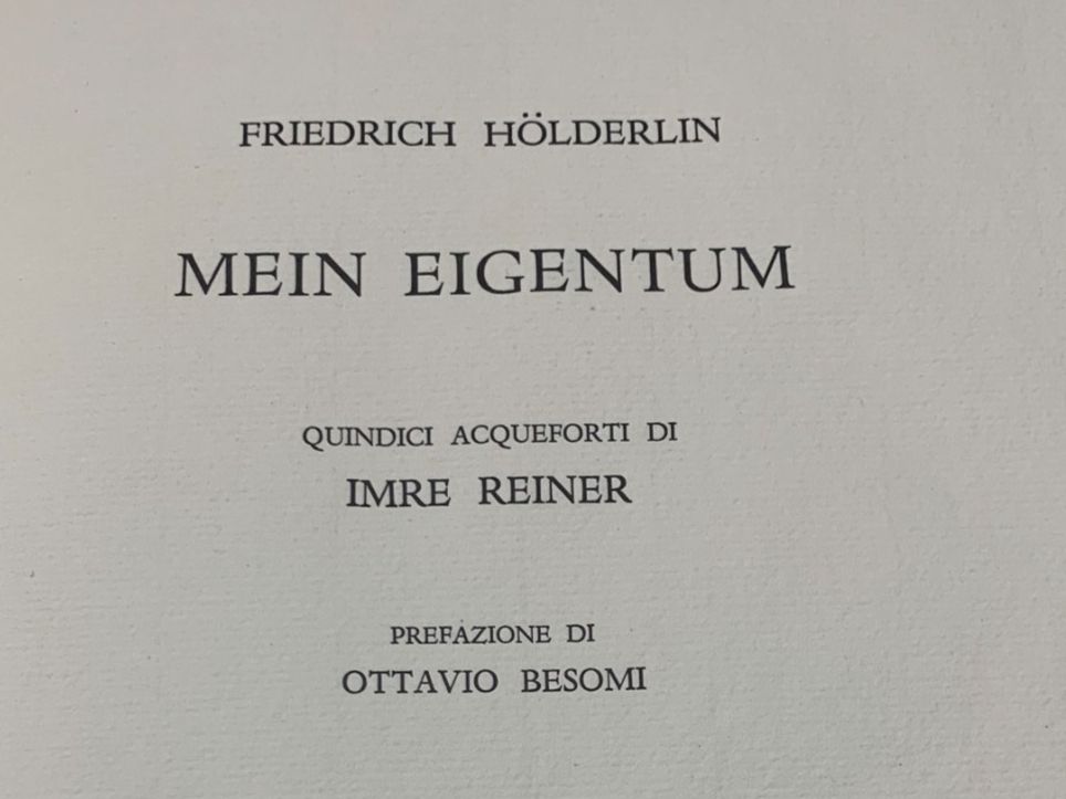 Livres: Imre Reiner - "Mein Eigentum" - 1985 – D'occasion à Sorengo par 74in 1