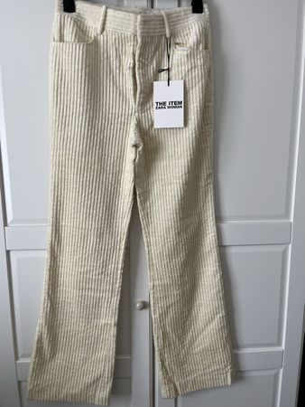 Cream Corduroy Flare Hose