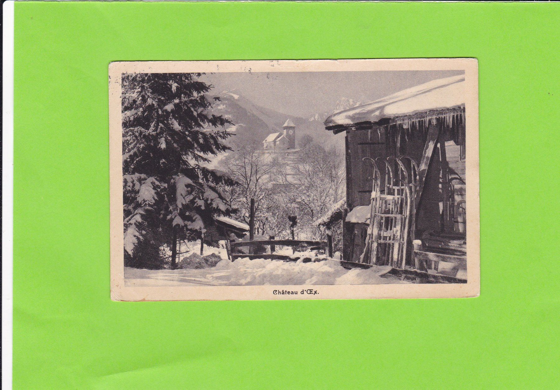 Cartoline postali: Château d'Oex--1923 – Usato da St. Peterzell venduto da neckertal