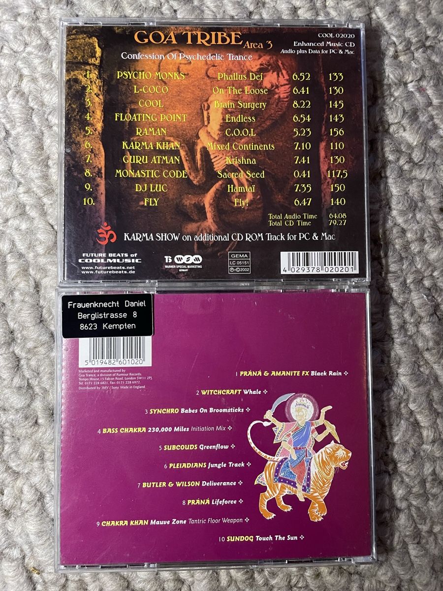 CD: Goa Tribe Area 3 + Goa Trance Volume 3 – Nuovo (secondo la descrizione) da Reinach AG venduto da trigger7811 2