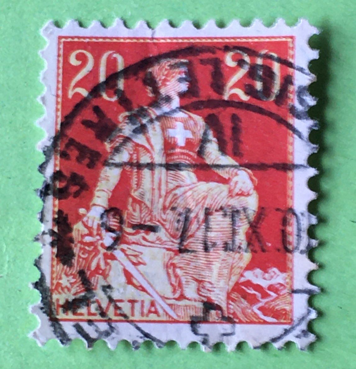 Tutti i francobolli: Helvetia mit Schwert  mit Stempel     – Usato da Aarau venduto da Billa007