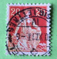 Helvetia mit Schwert  mit Stempel    