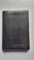 Portefeuille vintage en cuir noir élégant