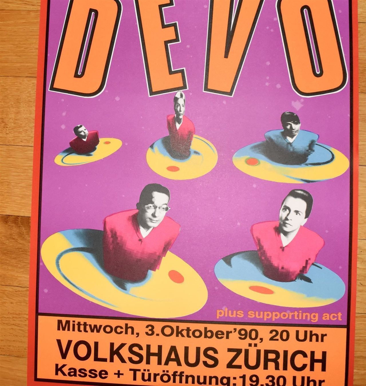 Dischi in vinile: DEVO Konzert-Plakat Zürich 1990 ORGINAL – Usato da Pfaffhausen venduto da mono_rec 2