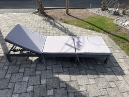 Sonnenliege Gartenliege Polyrattan mit Auflagen